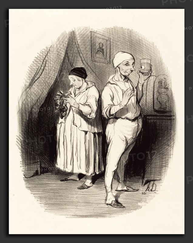 Honoré Daumier (French, 1808 - 1879), L'Oeil du maitre, 1842, lithograph