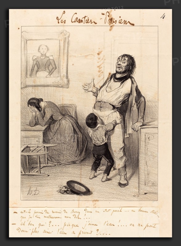Honoré Daumier (French, 1808 - 1879), Est-il permis de revenir dans un état pareil, 1843, lithograph