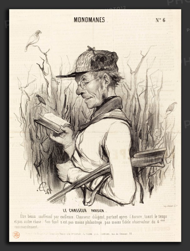 Honoré Daumier (French, 1808 - 1879), Le Chasseur Parisien, 1841, lithograph on newsprint