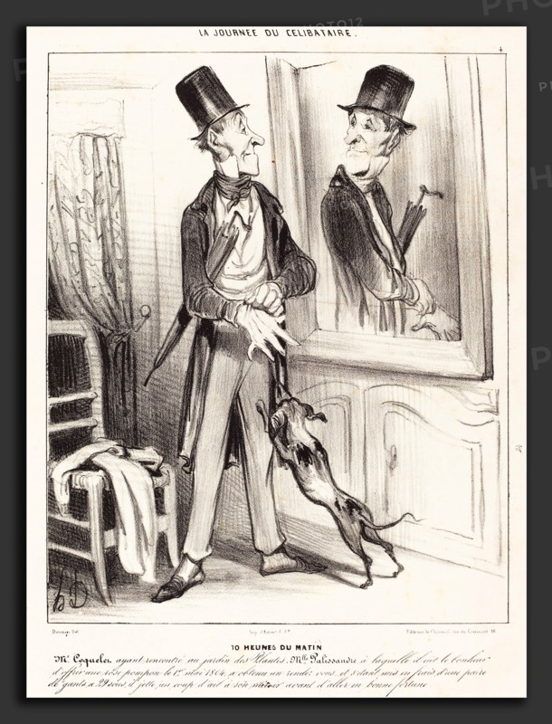 Honoré Daumier (French, 1808 - 1879), 10 heures du matin, 1839, crayon lithograph in black on wove paper