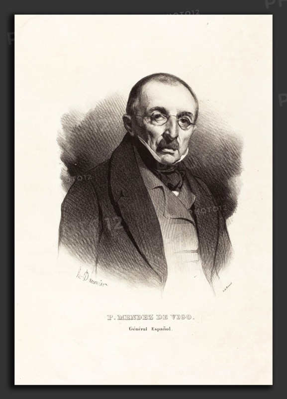 Honoré Daumier (French, 1808 - 1879), Général P. Mendez Vigo, probably 1836, lithograph