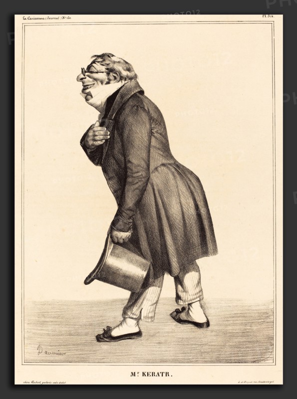 Honoré Daumier (French, 1808 - 1879), Comte de Kératry, 1833, lithograph