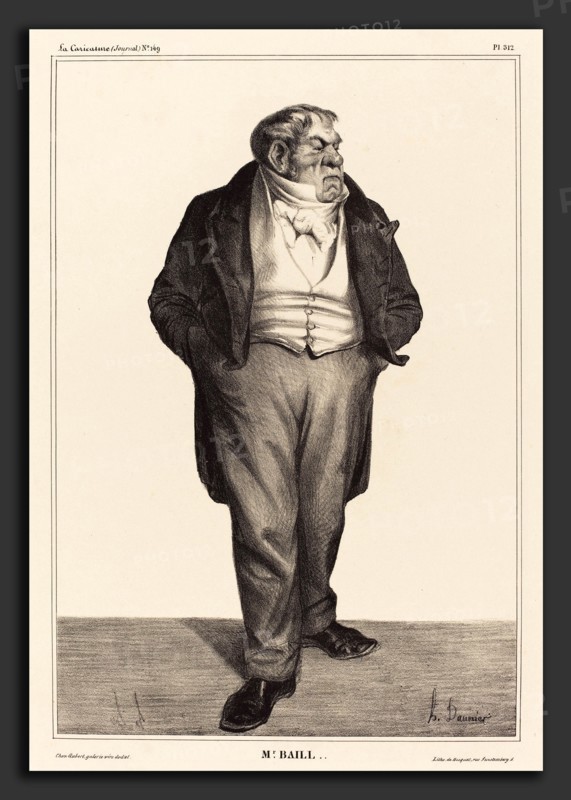 Honoré Daumier (French, 1808 - 1879), Baillot, 1833, lithograph