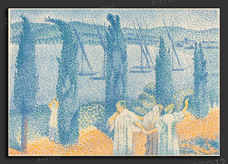 Henri Edmond Cross (French, 1856 - 1910), La Promenade, 1897, 5-color lithograph on china paper