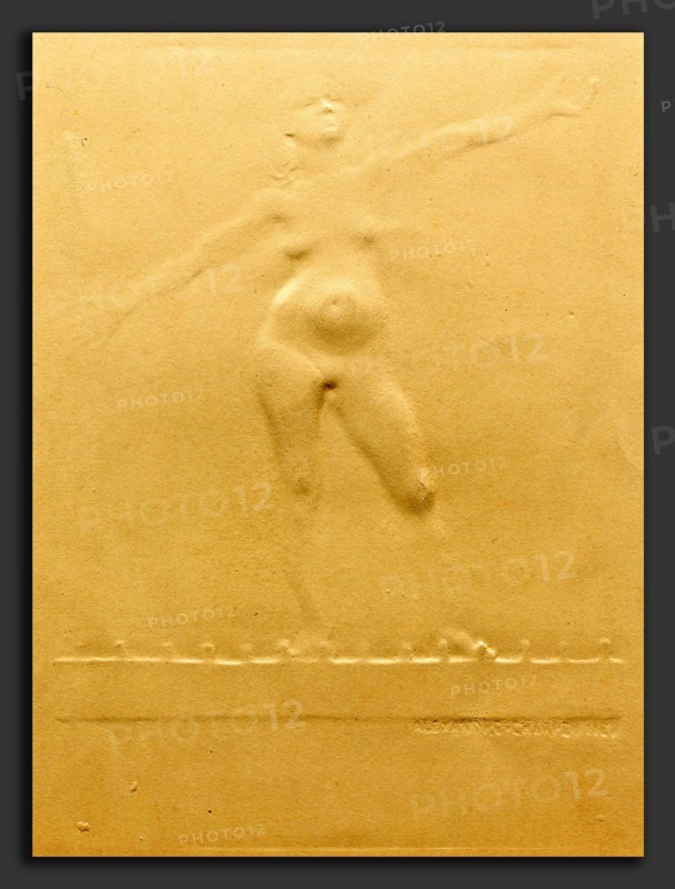 Alexandre Charpentier (French, 1856 - 1909), L'Ãâcole des veufs; Au Temps de la ballade, 1889, inkless embossing (gaufrage) on wove paper