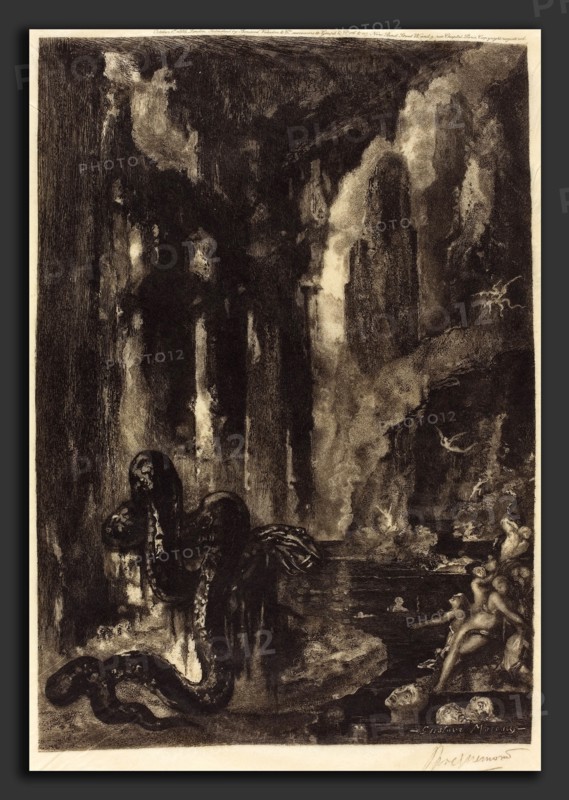 Félix Bracquemond after Gustave Moreau (French, 1833 - 1914), Untitled (The Dream of the Mogul?), 1886, etching on vellum