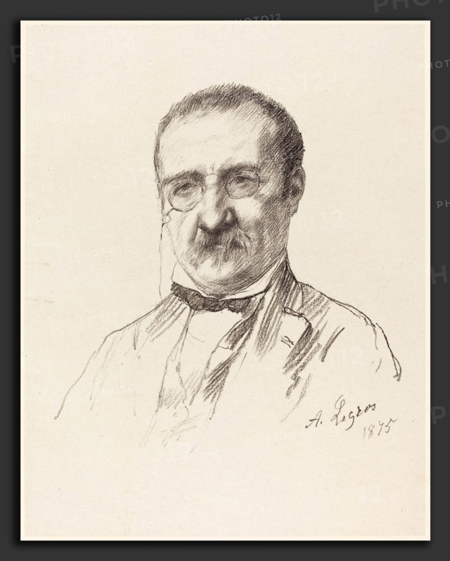 Alphonse Legros (French, 1837 - 1911), M. Champfleury, 1875, lithograph