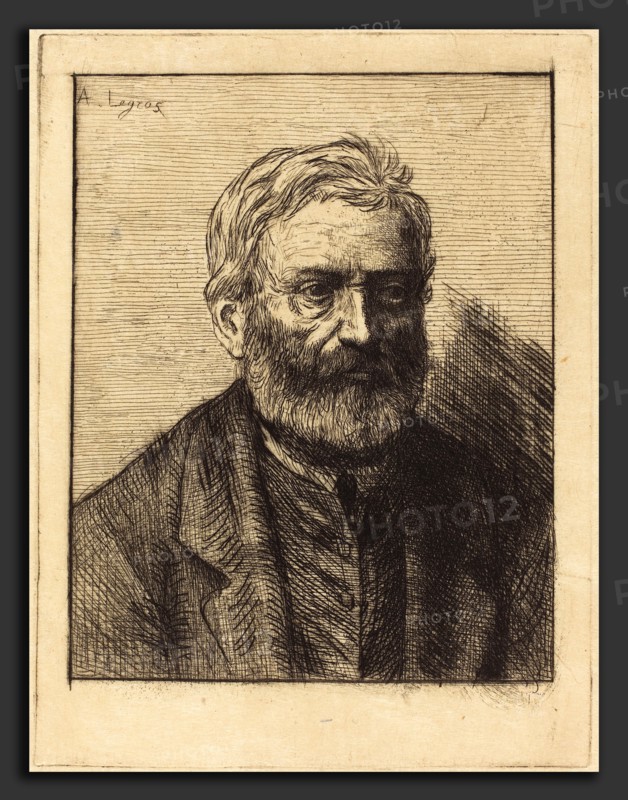 Alphonse Legros, Victor Hugo, 1st plate, French, 1837 - 1911, etching and drypoint