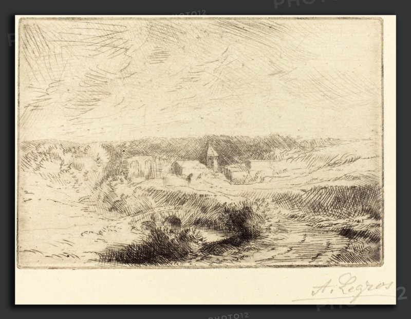 Alphonse Legros, Village of Wimille, near Boulogne  (Village de Wimille, pres Boulogne), French, 1837 - 1911, etching