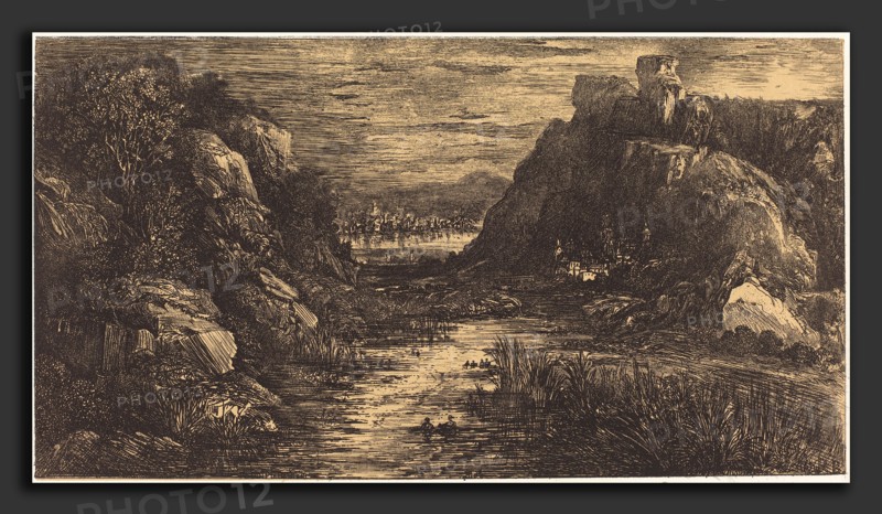 Rodolphe Bresdin (French, 1822 - 1885), Cite Lointaine, 1868, lithograph
