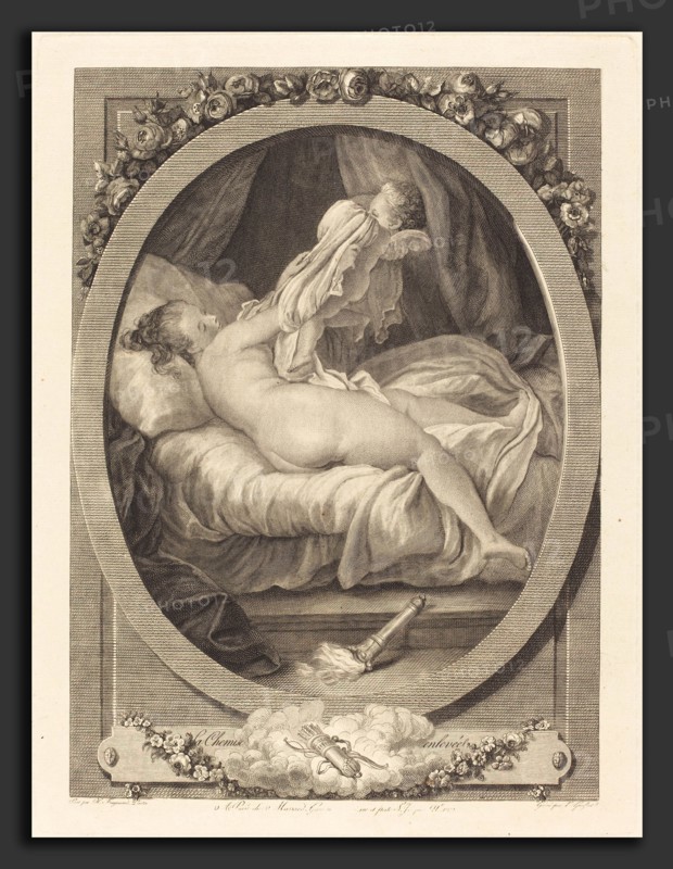E. Guersant after Jean-Honoré Fragonard (French, active 18th century), La chemise enlevee, 1782, etching and engraving