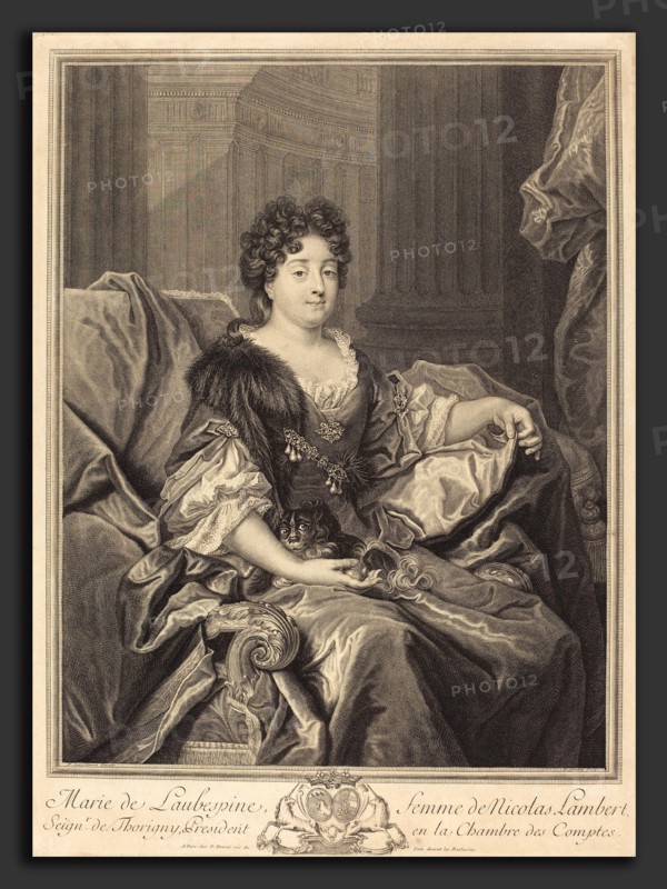 Pierre Drevet after Nicolas de Largillierre (French, 1663 - 1738), Marie de Laubespine, engraving