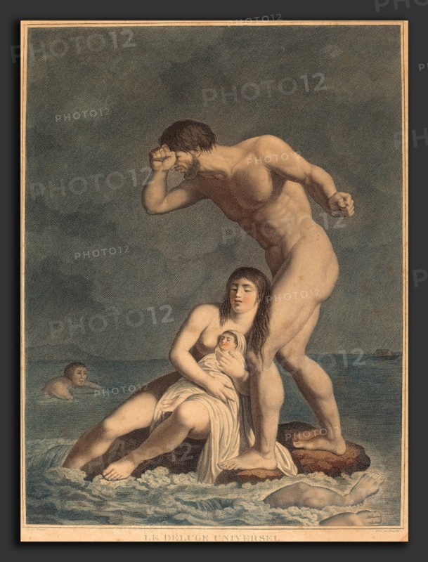 Jacques Bonnefoy after Michel Honoré Bounieu (French, active late 18th century), Le Déluge Universel, after 1783, color stipple engraving on wove paper