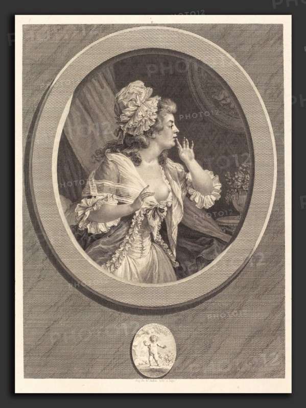 Augustin de Saint-Aubin (French, 1736 - 1807), Au moins soyez discret, 1789, etching and engraving