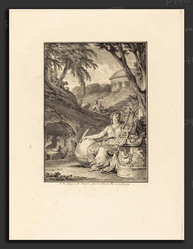 Jean-Michel Moreau (French, 1741 - 1814), Frontispiece: Dictionnaire de musique, 1779, etching and engraving