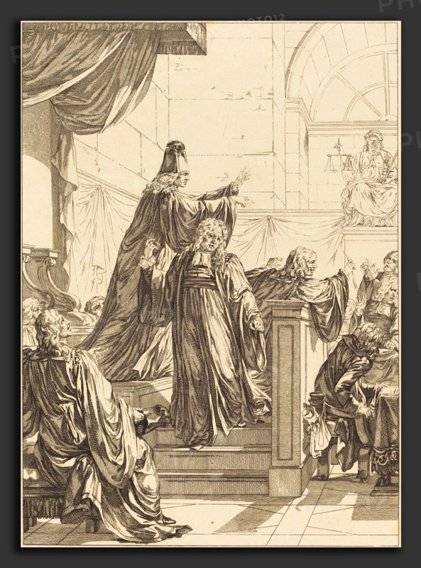 Jean Dambrun (French, 1741 - 1808 or after), Le juge de mesle, etching