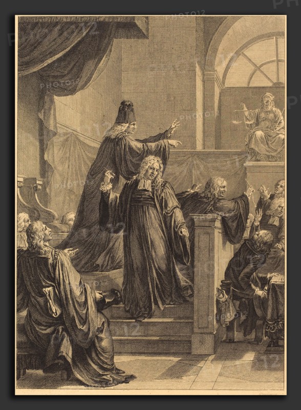 Jean Dambrun (French, 1741 - 1808 or after), Le juge de mesle, etching and engraving