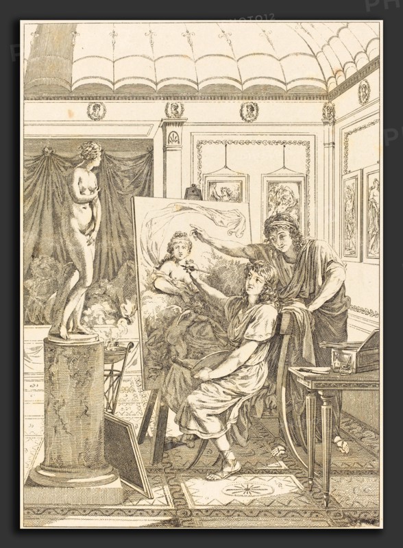 French 18th Century, Imitation d'anacreon: Le portrait d'iris, etching