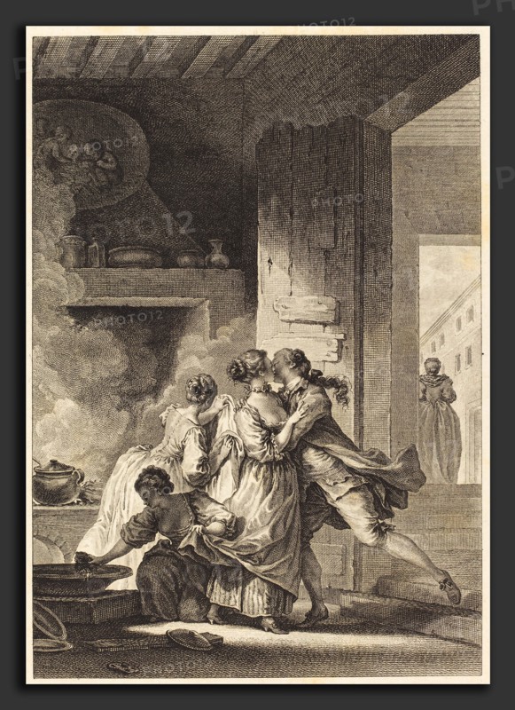 Charles Emmanuel Patas after Jean-Honoré Fragonard (French, 1744 - 1802), On ne s'avise jamais de tout, etching and engraving