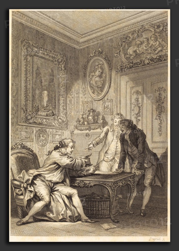 Jean-Baptiste-Michel Dupreel after Jean-Honoré Fragonard (French, active 1787 - active c. 1828), La coupe enchantee, etching and engraving