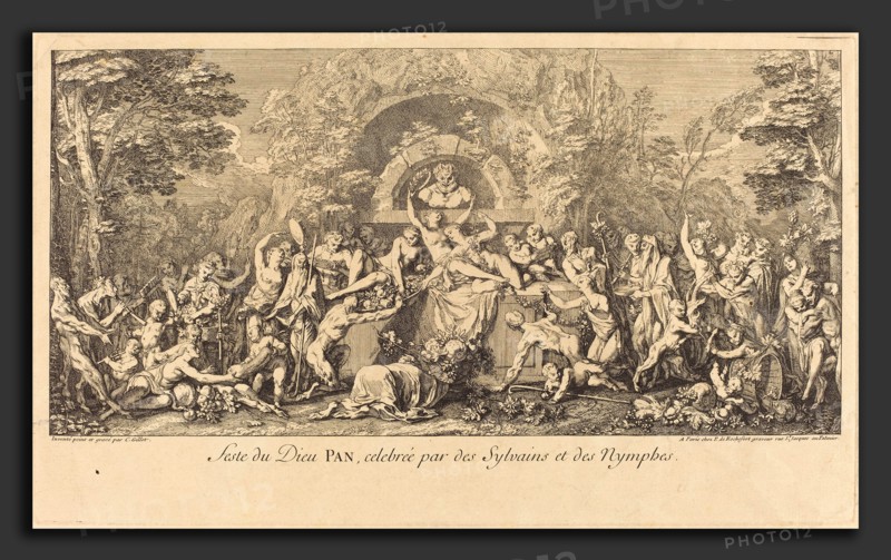 Claude Gillot (French, 1673 - 1722), Feste du Dieu Pan, celebree par des Sylvains et des Nymphes (Feast of the God Pan Celebrated by Sylvans and Nymphs), etching and engraving