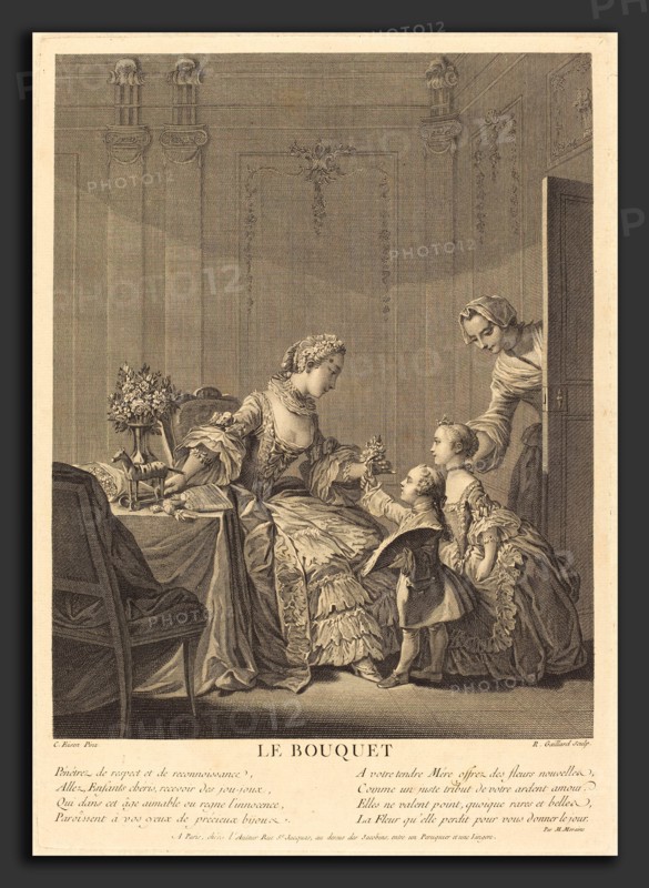 René Gaillard after Charles Eisen (French, c. 1719 - 1790), Le bouquet, engraving