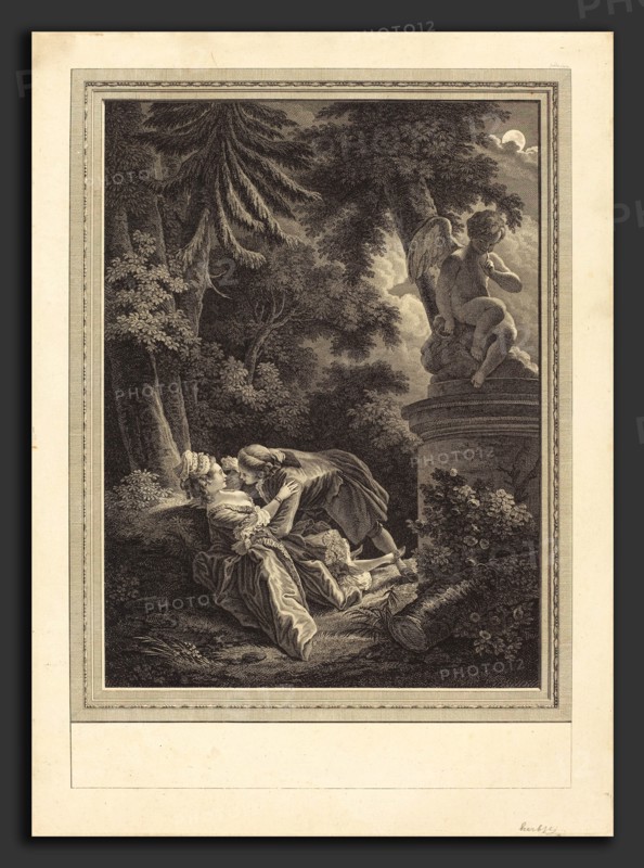 Emmanuel Jean NepomucÃ¨ne de Ghendt after Pierre-Antoine Baudouin (French, 1738 - 1815), La nuit, etching and engraving