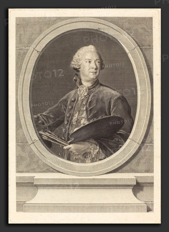 Louis-Jacques Cathelin after Jean-Marc Nattier (French, 1738-1739 - 1804), Louis Tocque, engraving on laid paper