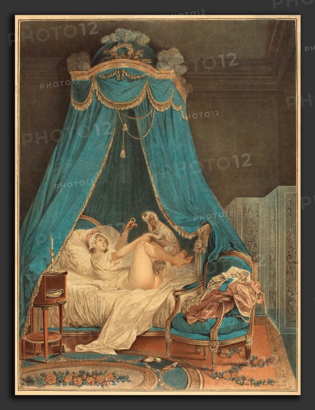 Jean-Baptiste Chapuy after Nicolas Lavreince (French, c. 1760 - 1802), Le petit favori, color aquatint and etching