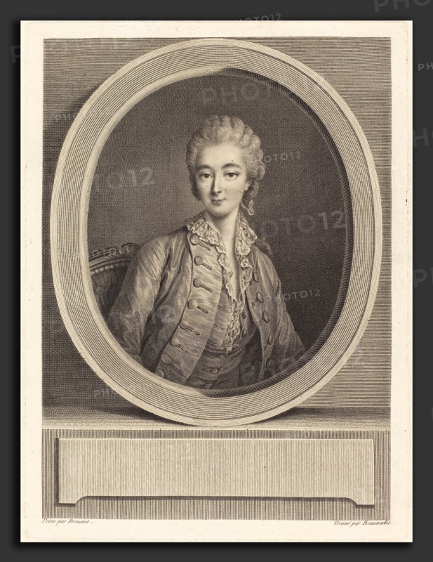 Jacques-Firmin Beauvarlet after FranÃ§ois-Hubert Drouais (French, 1731 - 1797), Madame du Barry, engraving