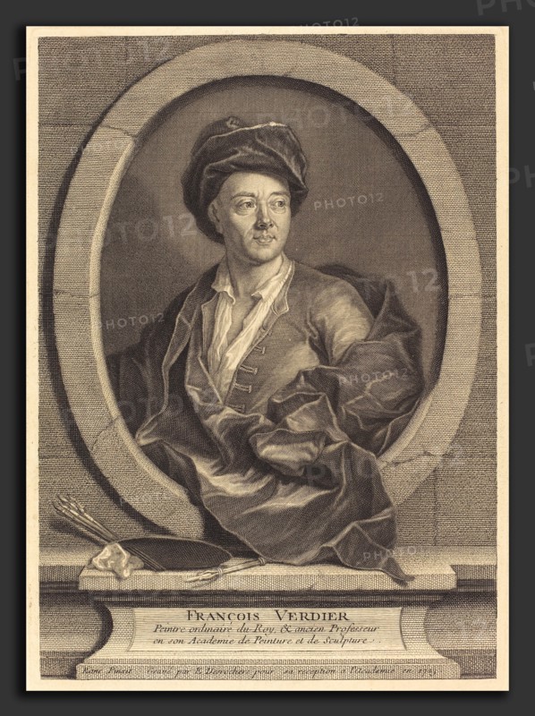Etienne Desrochers after Jean Ranc (French, 1668 - 1741), Francois Verdier, 1723, engraving on laid paper