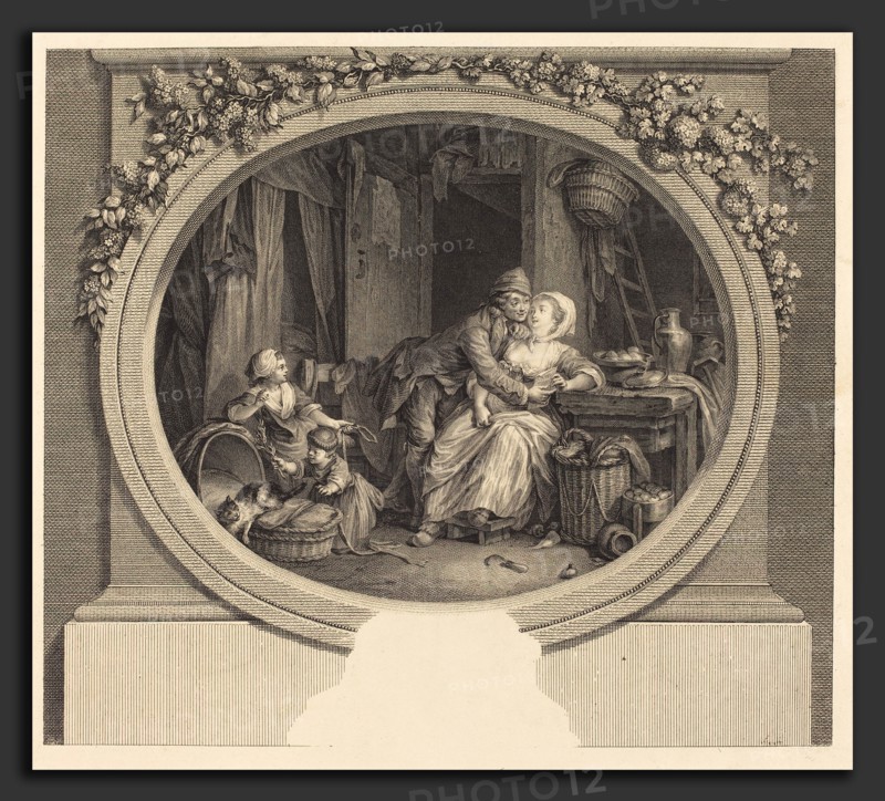 Nicolas Delaunay after Sigmund Freudenberger (French, 1739 - 1792), La Félicité villageoise, 1784, etching and engraving
