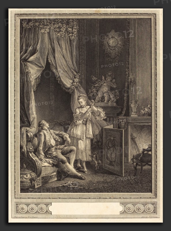 Nicolas Delaunay after Pierre-Antoine Baudouin (French, 1739 - 1792), Le Carquois épuisé, 1775, etching and engraving