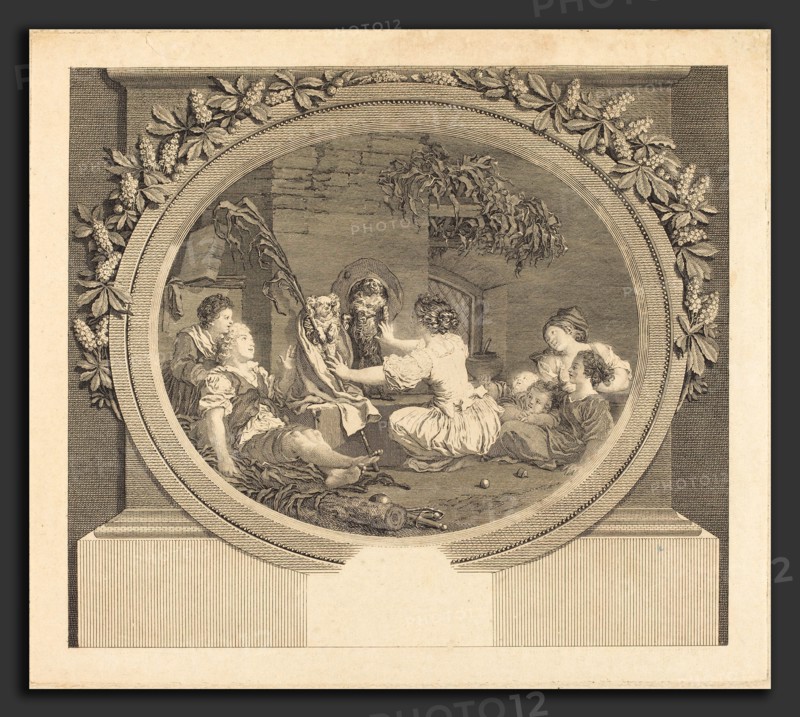 Nicolas Delaunay after Jean-Honoré Fragonard (French, 1739 - 1792), L'Education fait tout, 1791, etching and engraving