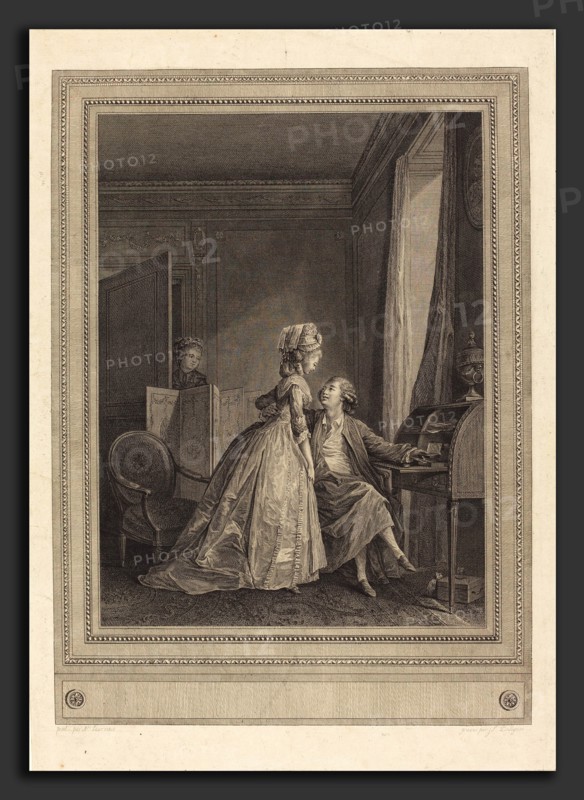Jean-Louis Delignon after Nicolas Lavreince (French, 1755 - c. 1804), Les offres seduisantes, 1782, etching and engraving