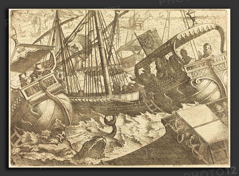 Jacques Callot (French, 1592 - 1635), Storm Off the Coast of Barcelona, 1612, etching on laid paper [restrike]