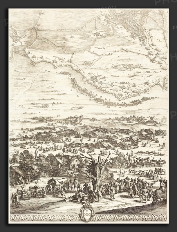 Jacques Callot (French, 1592 - 1635), The Siege of Breda [plate 5 of 6], 1627-1628, etching