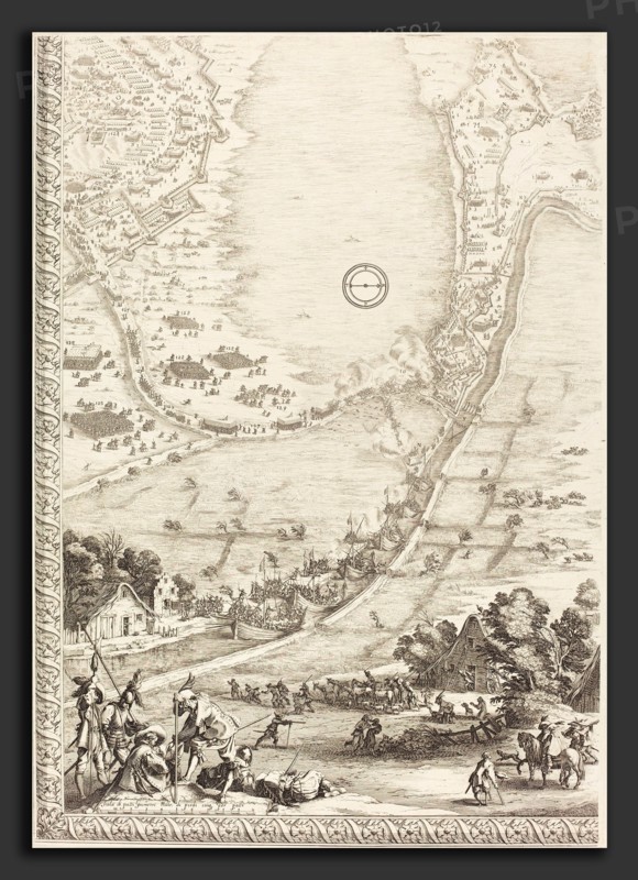 Jacques Callot (French, 1592 - 1635), The Siege of Breda [plate 4 of 6], 1627-1628, etching