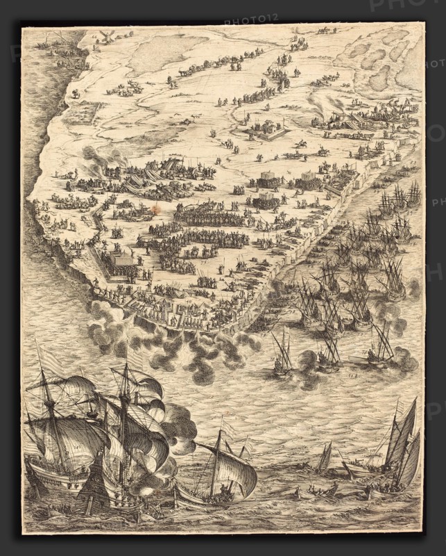 Jacques Callot (French, 1592 - 1635), The Siege of La Rochelle [plate 10 of 16; set comprises 1952.8.97-112], 1628-1631, etching and engraving