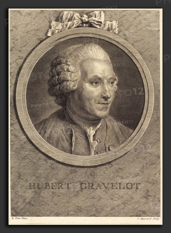 Jean Massard after Maurice-Quentin de La Tour (French, 1740 - 1822), Hubert Gravelot, etching