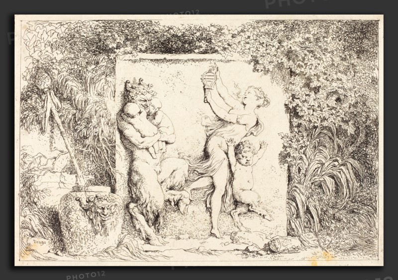 Jean-Honoré Fragonard (French, 1732 - 1806), The Satyrs' Dance (Danse de satyres), 1763, etching