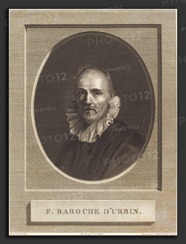 Antoine Aubert after Jean-Baptiste Joseph Wicar after Federico Barocci (French, born c. 1783), Federico Barocci, engraving and stipple engraving on wove paper