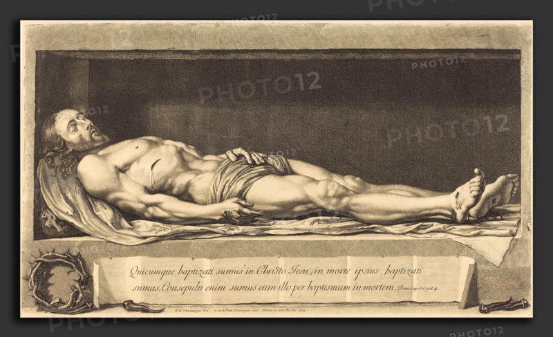Nicolas de Plattemontagne after Philippe de Champaigne (French, 1631 - 1706), The Body of Christ, 1654, engraving on laid paper