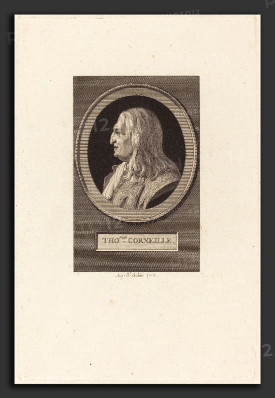 Augustin de Saint-Aubin (French, 1736 - 1807), Thomas Corneille, 1805, engraving over etching on laid paper