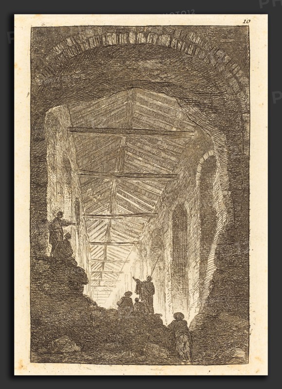Hubert Robert (French, 1733 - 1808), The Ancient Gallery, etching