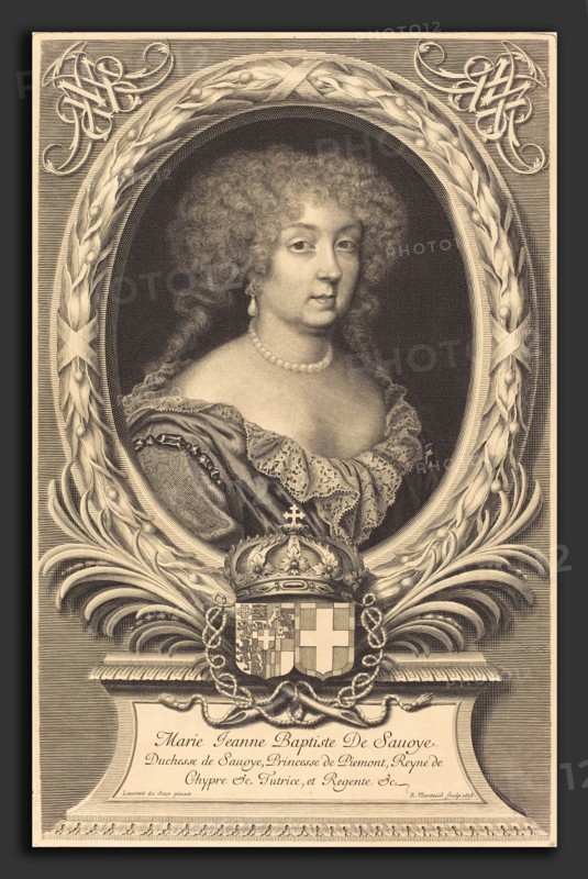 Robert Nanteuil after Laurent Dufour (French, 1623 - 1678), Marie-Jeanne-Baptiste, Duchesse de Savoie, 1678, engraving
