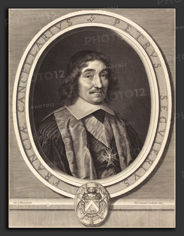 Robert Nanteuil after Charles Le Brun (French, 1623 - 1678), Chancellor Pierre Seguier, 1657, engraving
