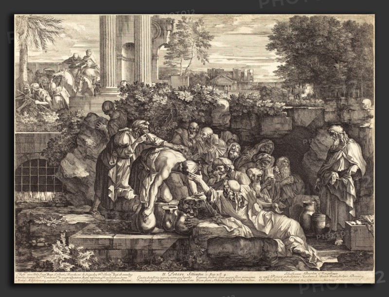 Sébastien Bourdon (French, 1616 - 1671), Potare sitientes, engraving