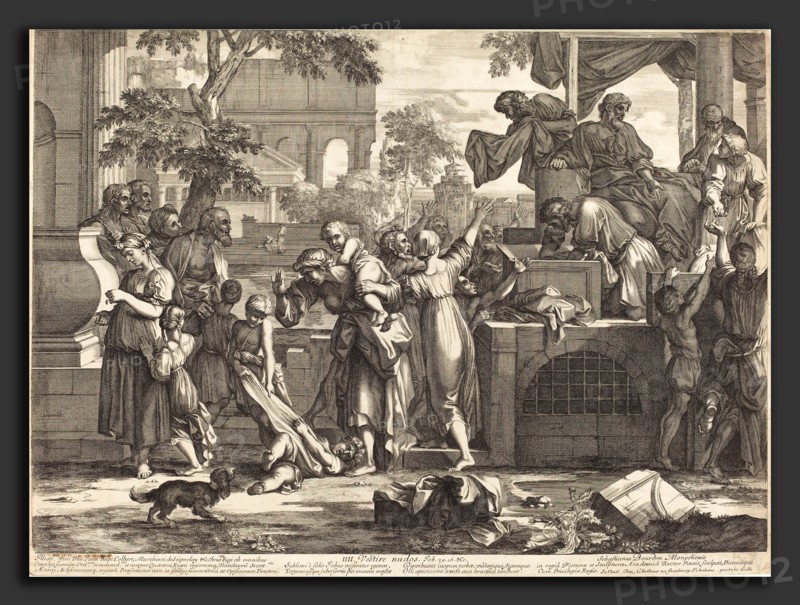 Sébastien Bourdon (French, 1616 - 1671), Vestine nudos, engraving