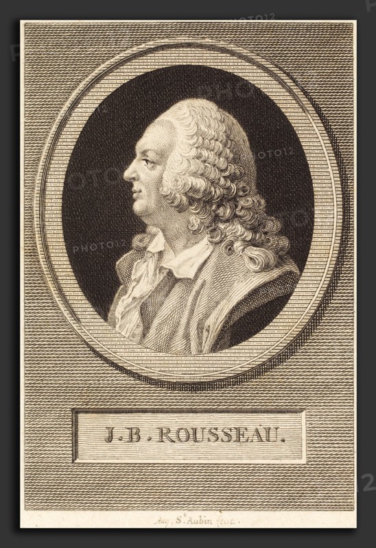 Augustin de Saint-Aubin (French, 1736 - 1807), Jean-Baptiste Rousseau, 1802, engraving over etching on laid paper
